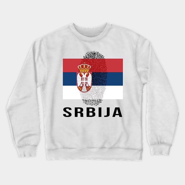 Serbia Flag DNA Crewneck Sweatshirt by Rocky Ro Designs